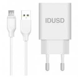 Cargador con  2 USB 2.4A + Cable Micro-USB
